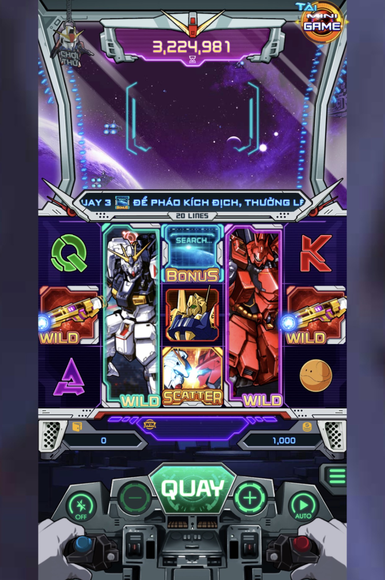 Cách chơi nổ hũ Gundam tại Win79 Club