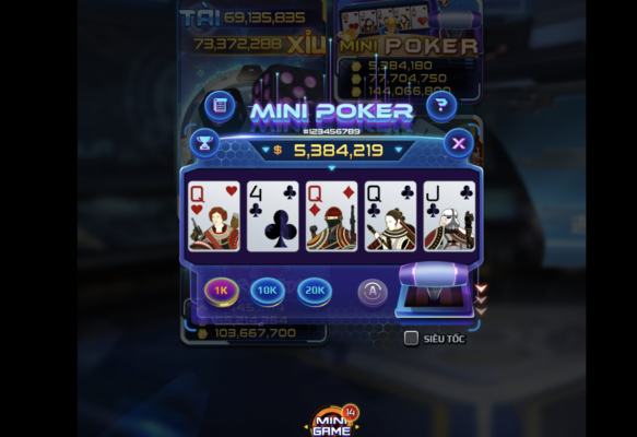 Luật chơi chi tiết của mini Poker tại Win79