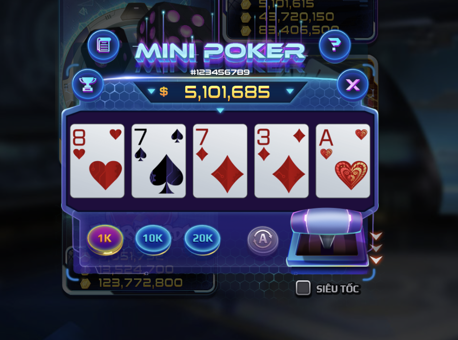 Tìm hiểu về luật chơi mini Poker tại Win79
