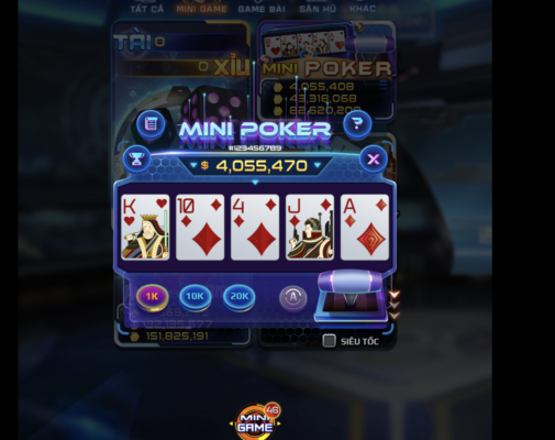 Cách chơi Mini Poker tại Win79