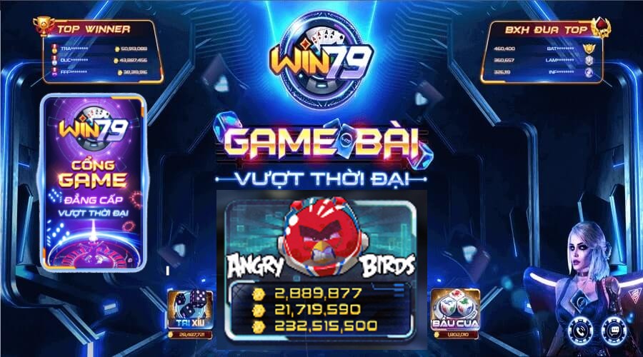Angry birds Win79 kết hợp giữa mini game và săn hũ độc đáo