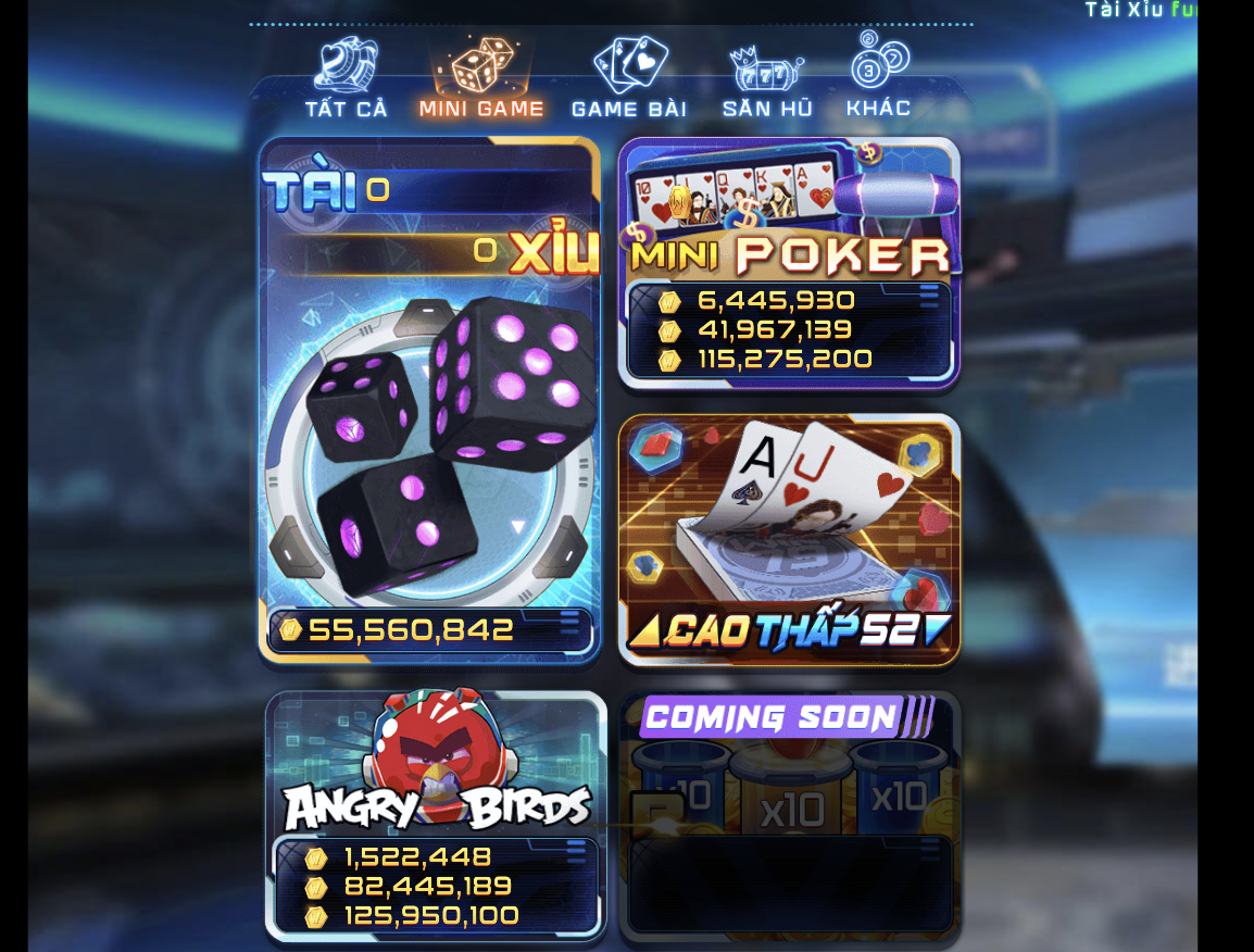 Truy cập game Mini Poker trên giao diện cổng game Win79